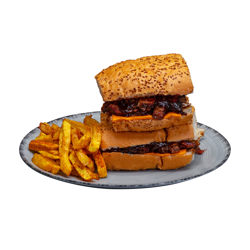 ساندویچ دنده دودی کمبو